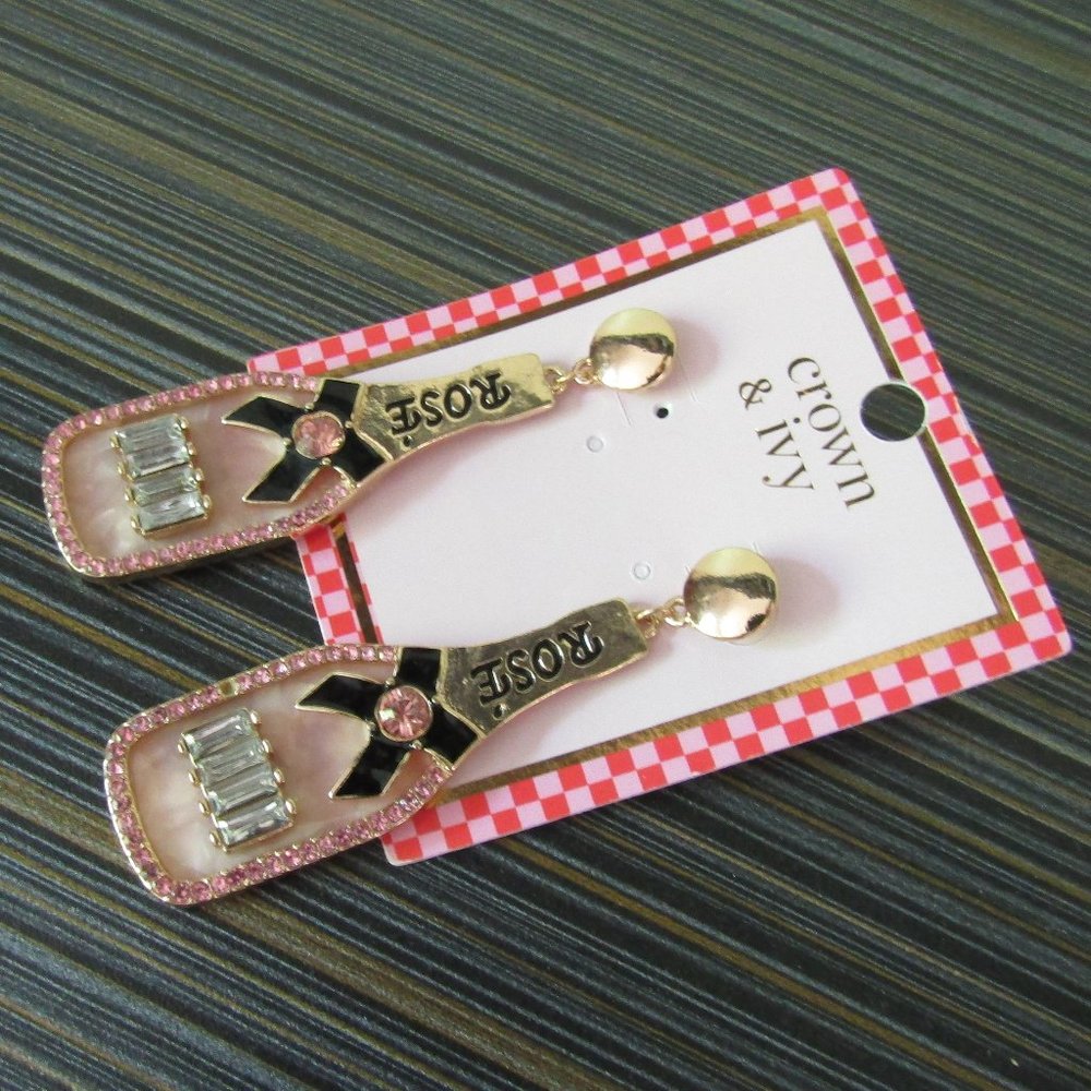 Rose' Champagne Bottle Drop Earrings